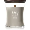 Image de Woodwick Wood Smoke bougie parfumée avec mèche en bois 275 g
