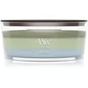 Image de Woodwick Trilogy Verdant Woods bougie parfumée avec mèche en bois 453.6 g