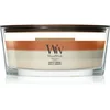 Image de Woodwick Trilogy Vanilla Embers bougie parfumée avec mèche en bois 453.6 g
