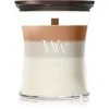 Image de Woodwick Trilogy Café Macchiato bougie parfumée avec mèche en bois 275 g