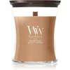 Image de Woodwick Hazelnut Roast bougie parfumée avec mèche en bois 275 g