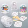 Image de Baker Ross Kits de Boule à Neige Licorne à colorier (boîte de 4) - Loisirs créatifs pour Enfants, AT316, Or