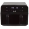Image de Salter Dual View Friteuse à air   Plaque de cuisson antiadhésive de 7 L avec séparateur amovible, grande capacité familiale, fenêtre de visualisation, numérique à LED, 6 fonctions, 2300 W