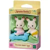 Image de Figurines Sylvanian Families Les jumeaux lapin chocolat