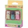 Image de SYLVANIAN FAMILIES - Le Village - Les Triplés Chat Persan - 5458 - Jumeaux et Bébés - Mini Poupées & La Poussette Triple - 5533 - Meubles et Accessoires Poupée - Mini Poupées