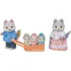 Image de SYLVANIAN FAMILIES - Le Village - La Famille Husky - 5636 - Famille 5 Figurines - Mini Poupées & La Poussette Triple - 5533 - Meubles et Accessoires Poupée - Mini Poupées