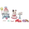Image de Sylvanian Families - Le Village - La fille Chat Bicolore et son goûter d’anniversaire - 5646 - Figurines Prêt à Jouer - Mini Poupées