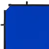 Image de Manfrotto EzyFrame Toile pour Fond Pliable Photo/Vidéo Grand Format - 2 x 2,3 m - Chroma Key Bleu -Facile à Transporter - pour Portraits de Famille/Poses Dynamiques/Publicités/Photo de Mode- LL LB7949