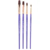 Image de Humbrol Hubrol Lot de 4 Pinceaux Plats 3 mm, Violet, Tailles 3 mm, 5 mm, 7 mm, 10 mm