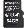 Image de INTEGRAL High Speed V30 UHS-I U1 MicroSDHC +adaptateur 64Go INMSDX64G-100V30