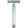 Image de Edwin Jagger Rasoir de Sécurité Traditionnel, Plaqué chrome, Double tranchant, Manche doublé, Pack de 5 lames inclus