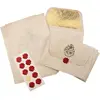 Image de Set de papeterie Harry Potter Lettre d'acceptation à Poudlard - Officiellement licencié, 10 enveloppes, 20 feuilles, 10 sceaux de cire