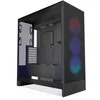 Image de NZXT H7 Flow RGB - Boîtier PC ATX Moyen Format - Ventilateurs RGB - Ventilateur RGB Struct. Unique 360 mm Inclus - Gestion des câbles - Noir