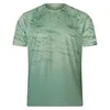 Image de Enudra T-Shirt de Cyclisme à Manches Courtes pour Homme Motif marbre, Vert Loch, S