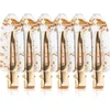 Image de Brushworks Gold Flake No Crease Clips barrettes à cheveux transparent 6 pcs