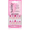 Image de Nail HQ Coffin Pink Contrast French Faux ongles avec colle incluse 24 pcs