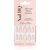 Image de Nail HQ Almond Matte French Faux ongles avec colle incluse 24 pcs