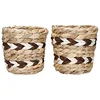 Image de KitchenCraft - Set de 2 Pots de Fleurs en Jacinthe d'eau Tressée pour Petites Plantes d'Intérieurs, 11,5 x 11,5 x 11 cm