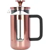 Image de La Cafetière Pisa Cafetière en acier inoxydable, trois tasses, cuivre, coffret cadeau