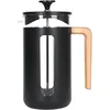 Image de La Cafetière, Cafetière Pisa, Verre et Acier Inoxydable, 1L (8 Tasses), Noir, Boîte Cadeau