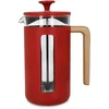 Image de La Cafetière, Cafetière Pisa, Verre et Acier Inoxydable, 1L (8 Tasses), Rouge, Boîte Cadeau