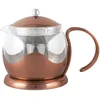 Image de La Cafetière Izmir Théière en verre avec infuseur, 2 tasses (cuivre), 660 ml