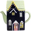 Image de KitchenCraft Théière en céramique de la collection Casse-Noisette, 1,2 L, boîte cadeau, bleu marine