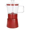 Image de La Cafetière Verona Machine à expresso en verre, rouge, 6 tasses, coffret cadeau