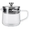 Image de La Cafetière Théière 2 tasses/55ml avec couvercle, infuseur de thé en verre résistant à la chaleur avec filtre en acier inoxydable intégré pour les feuilles de thé et les infusions de café moulu