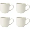 Image de Mikasa Cranborne Set de 4 tasses en grès, 320ml, Set de 4 tasses à café en céramique, tasses à crème pour le thé et le café - Lavable au lave-vaisselle et au micro-ondes