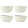 Image de Mikasa Cranborne Ensemble de bols à céréales 4 pièces, service pour 4, ensemble de 4 bols à céréales en grès de couleur crème, bols à céréales de couleur crème de 15 cm