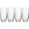 Image de Mikasa Treviso Verre Highball en cristal, 400ml, lot de 4 verres fins transparents sans plomb avec effet ondulé pour les célébrations