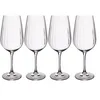 Image de Mikasa Treviso Verres à vin rouge en cristal, 600 ml, lot de 4 verres fins transparents sans plomb avec effet ondulé pour les célébrations