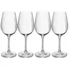 Image de Mikasa Treviso Verres à vin blanc en cristal, 350 ml, lot de 4 verres sans plomb, transparents avec effet ondulé pour les célébrations
