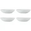 Image de Mikasa Chalk Set de 4 bols à pâtes en porcelaine, blanc - 4x grands bols à pâtes et à soupe, 23cm - Emballage cadeau, va au micro-ondes et au lave-vaisselle