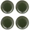 Image de Mikasa Jardin Ensemble d'assiettes d'appoint 4 pièces, vert, service pour 4, ensemble de 4 assiettes d'appoint en grès, assiettes rondes de 21,5 cm - Emballage cadeau et lavable au lave-vaisselle