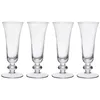 Image de Mikasa Salerno Verres à champagne en cristal, 170 ml, lot de 4 flûtes en verre fin transparent, sans plomb, à pied court et à bord large - lavable au lave-vaisselle