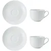 Image de Mikasa MKCHTCUPPK2 Lot de 2 tasses à thé et soucoupes en porcelaine Blanc 220 m