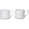 Image de Mikasa Lot de 2 tasses en grès 380 ml avec motif coeur et coffret cadeau