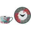 Image de Mikasa X Sarah Arnett Tasse et Soucoupe, Set de Tasse à Thé et Soucoupe en Porcelaine, Mug à Offrir, Imprimé Papillon, 250 ml - lavable au lave-Vaisselle