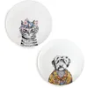 Image de Mikasa X Tipperleyhill Assiette d'Accompagnement, Set de 2 Assiettes à Gâteaux pour le Thé de l'Après-Midi, 21 cm, Porcelaine Fine, Alice au Pays des Merveilles Vaisselle à Thé
