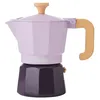 Image de La Cafetière - Cafetière 3 Tasses Bicolore en Aluminium, Compatible avec Plaques à Gaz, Électriques et Céramiques - Cafetière Italienne Traditionnelle - Facile à Nettoyer à la Main - 150 ml, Violet