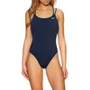 Image de Nike Spiderback One Piece Maillot de Bain pour Femme, Femme, Survêtement, NESSA003-440, Bleu Marine (Midnight Navy), 32