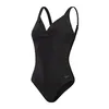 Image de Speedo Femme 1 Pièce Effet Galbant Cross Knot | Vêtement Sculptant pour La Plage Et Les Vacances Maillot De Bain, Noir, 46 EU