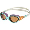 Image de Speedo Women's Biofuse 2.0 Swimming Goggles | Female Design | Patented Adjust Mechanism | Anti-Fog | Anti-Leak | Comfort Fit, Marine Blue/Pumpkin Spice/Pale Tan, One Size