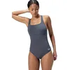 Image de Speedo Flex Band Maillot de Bain avec Soutien-Gorge intégré pour Femme, Grey Lead, 40