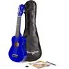 Image de Martin Smith Ukulélé Soprano 21 Pouces, Set Débutant Acoustique 4 Cordes pour Enfants et Adultes avec Housse et Livre d’Accords, Bleu