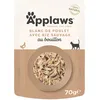 Image de Applaws 100 Percent Natural Wet Cat Food Pouch, Chicken with Wild Rice in Broth 70 g Pouches (Pack of 12)