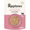 Image de Applaws 100% Sachets naturels pour chats Thon et crevettes du Pacifique en bouillon - 12 sachets de 70 g