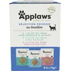 Image de Applaws 100% Aliments humides naturels pour chats, Pultipack Fish Selection in Broth pour chats adultes - 12 pochons de 70 g